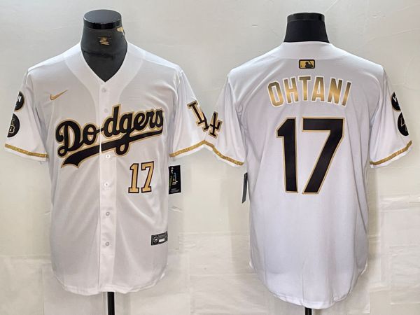 Men Los Angeles Dodgers #17 Ohtani White Fashion Nike Game MLB Jersey style 2->los angeles dodgers->MLB Jersey